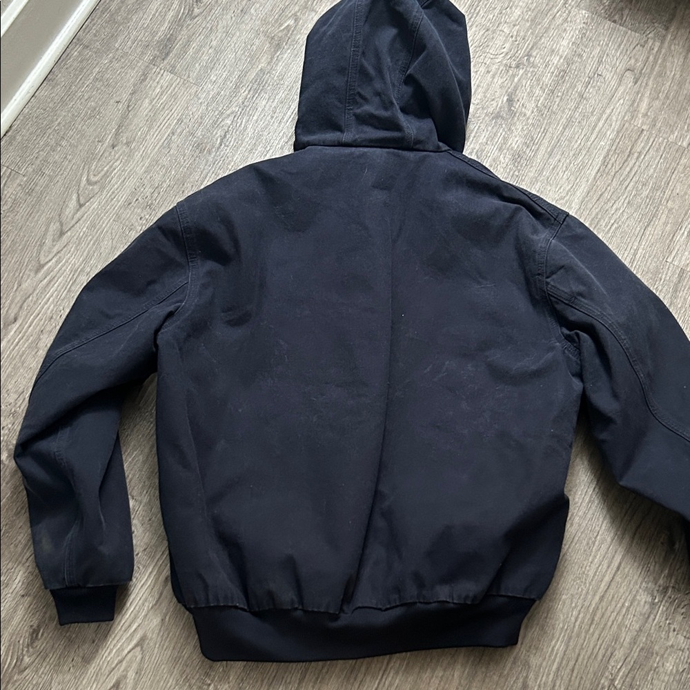 Men’s Carhartt Navy Hooded Jacket - Picture 12 of 12